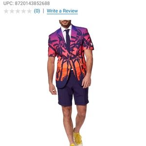 Tropical 3 pc Short Sleeve Men’s Shorts Suit
